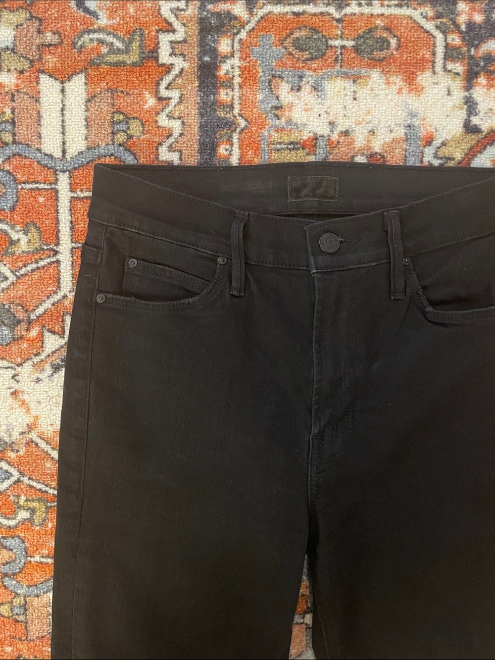For Brittani - MOTHER The Mid Rise Dazzler Ankle Black Straight Leg Jeans | - Picture 8 of 11